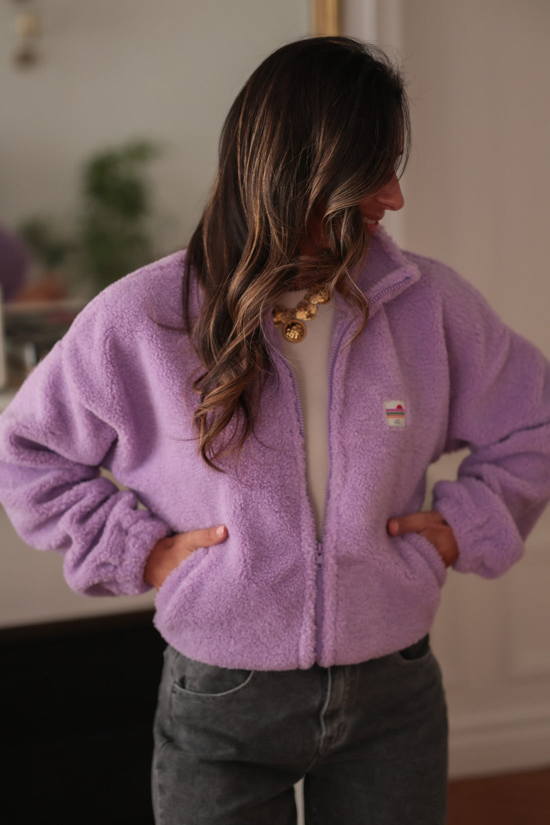 Veste polaire Johane parme