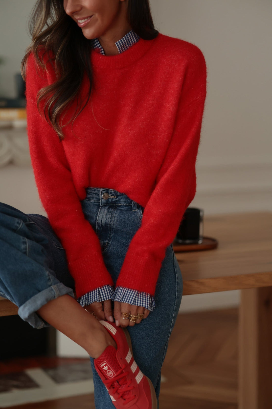 Pull Léonie rouge