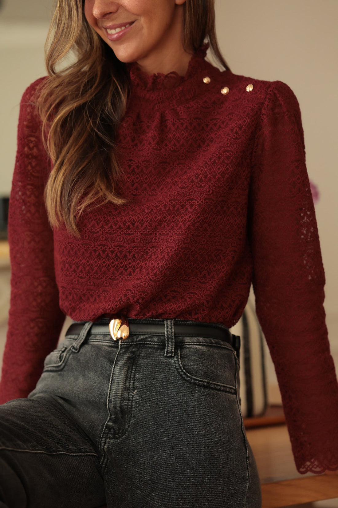 Blouse Margot bordeaux