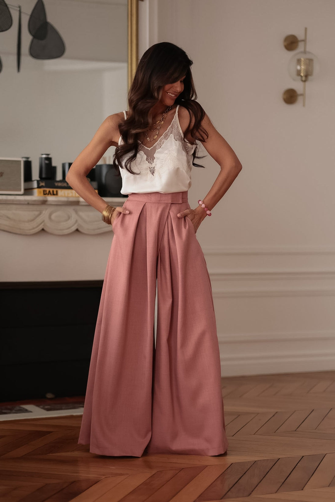Pantalon Iris rose terracotta