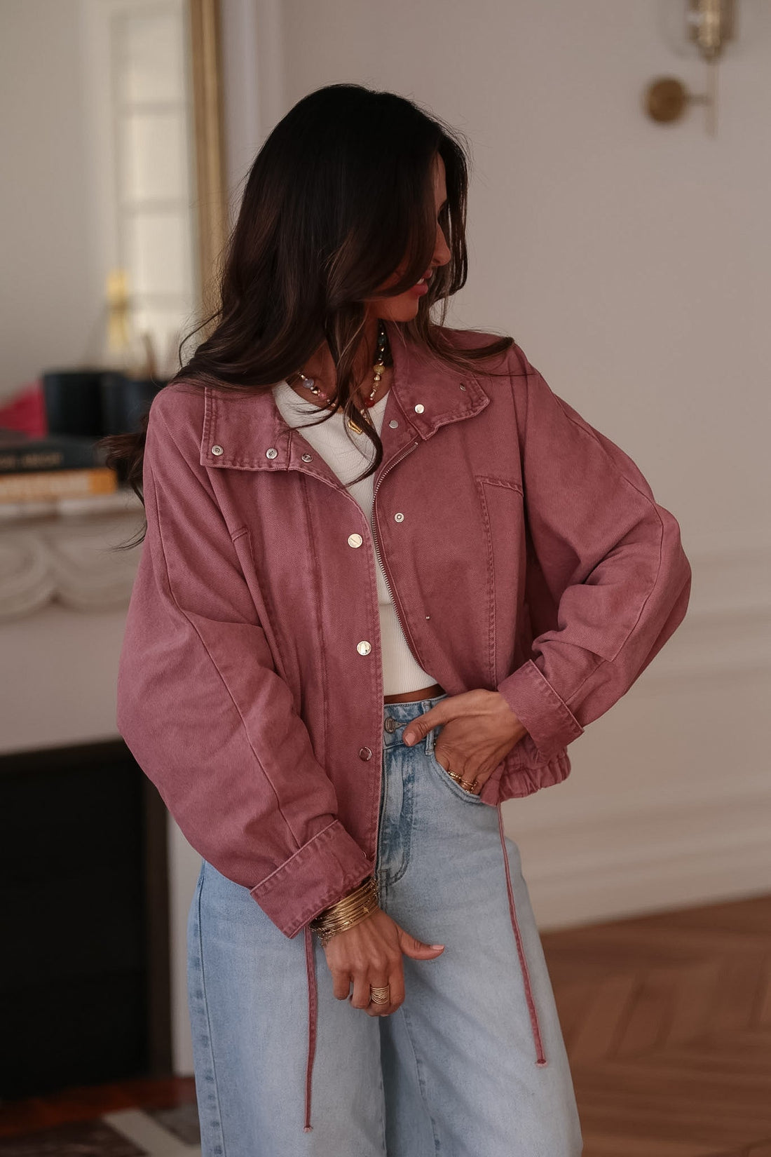 Veste Melly rose foncé