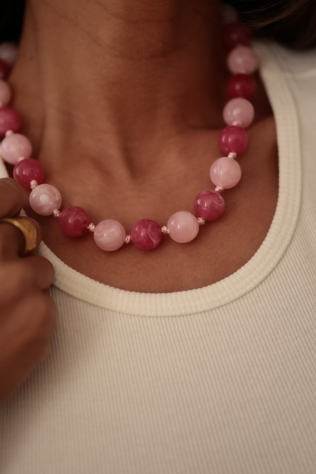 Collier Oléa rose