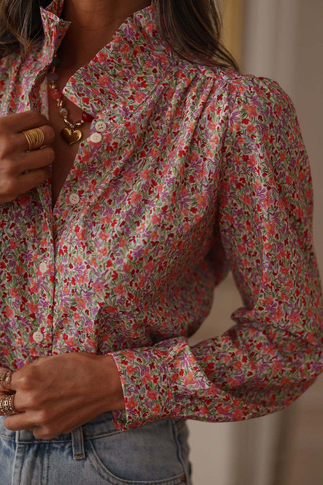 Chemise April à fleurs