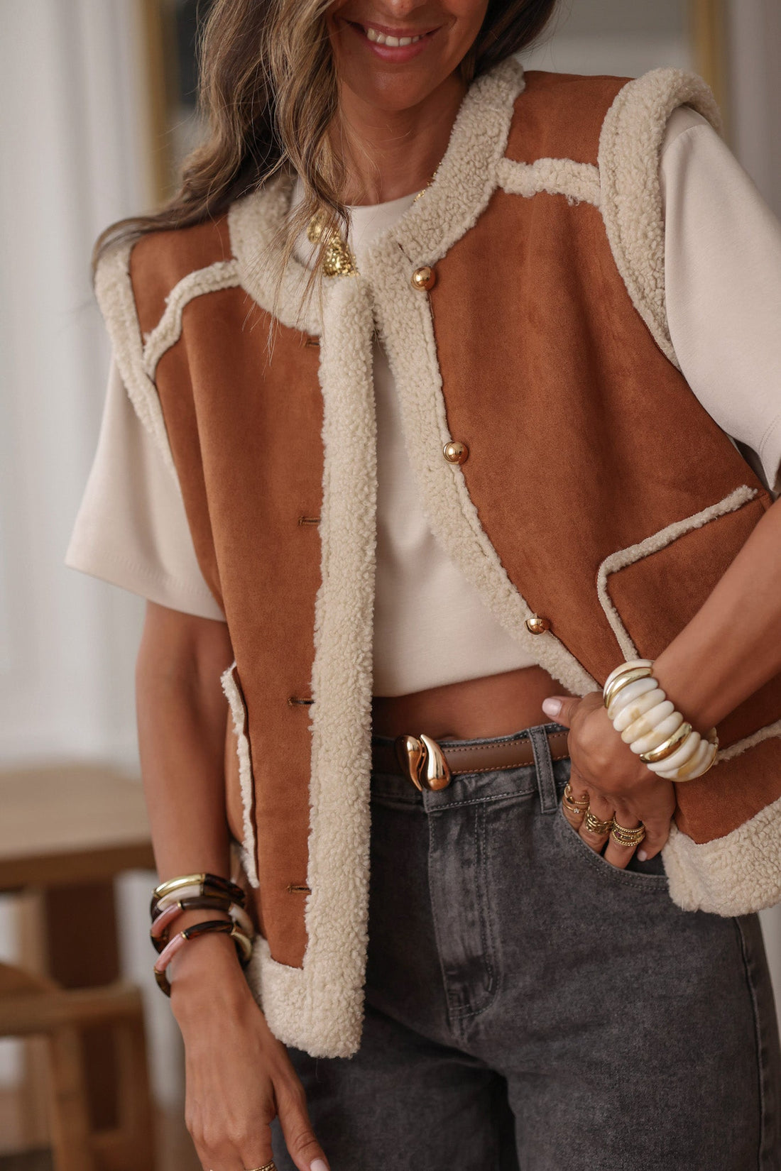 Gilet Hoxton camel
