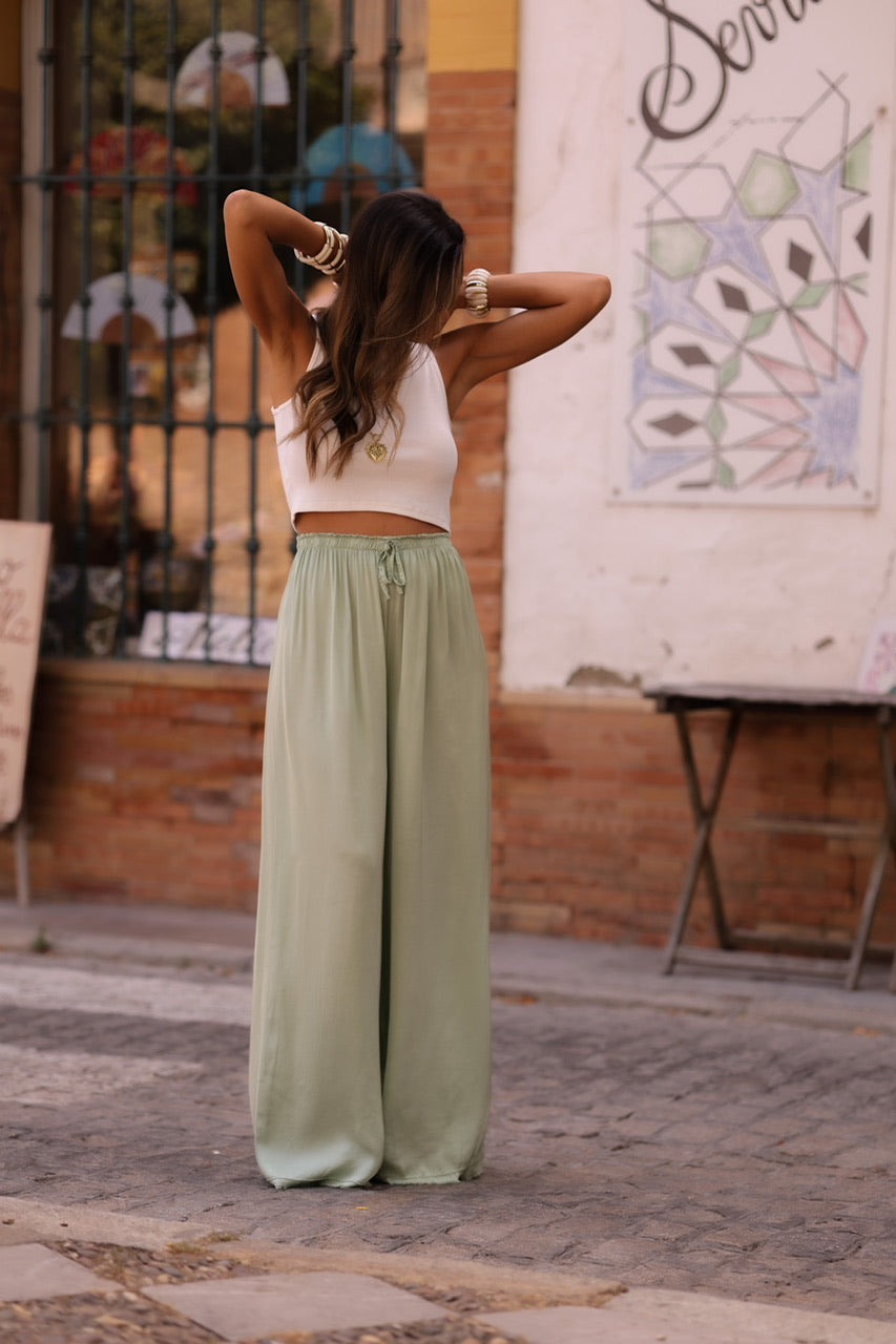 Pantalon Kay vert d’eau